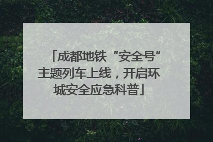 成都地铁“安全号”主题列车上线，开启环城安全应急科普