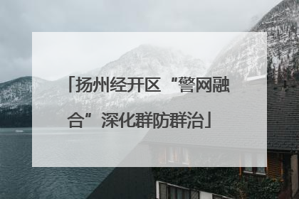 扬州经开区“警网融合”深化群防群治