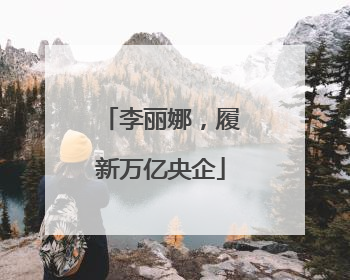 李丽娜，履新万亿央企
