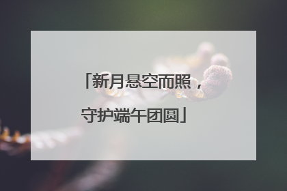 新月悬空而照，守护端午团圆