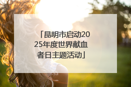 昆明市启动2025年度世界献血者日主题活动