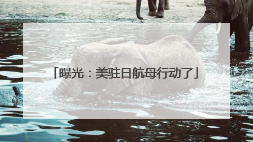曝光：美驻日航母行动了