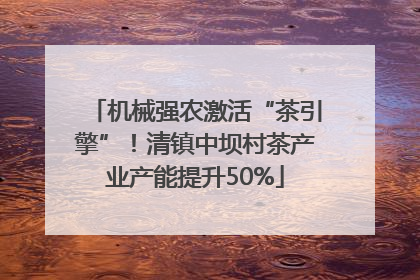 机械强农激活“茶引擎”！清镇中坝村茶产业产能提升50%