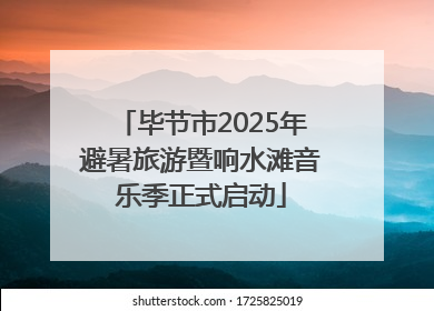 毕节市2025年避暑旅游暨响水滩音乐季正式启动