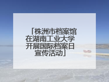 株洲市档案馆在湖南工业大学开展国际档案日宣传活动