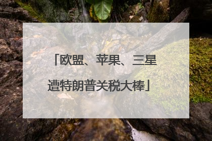 欧盟、苹果、三星遭特朗普关税大棒