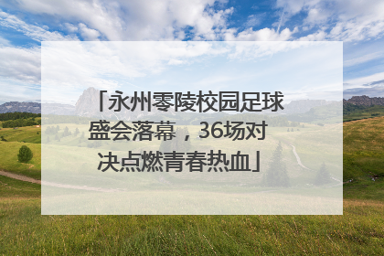 永州零陵校园足球盛会落幕，36场对决点燃青春热血