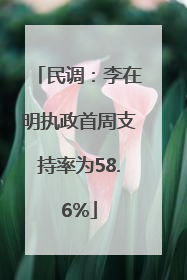 民调：李在明执政首周支持率为58.6%