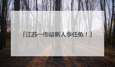 江苏一市最新人事任免！