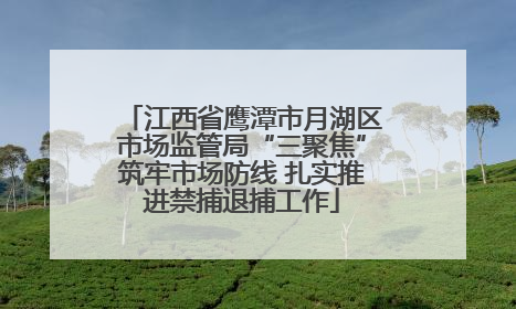 江西省鹰潭市月湖区市场监管局“三聚焦”筑牢市场防线 扎实推进禁捕退捕工作