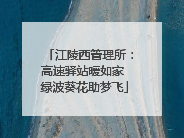 江陵西管理所：高速驿站暖如家 绿波葵花助梦飞
