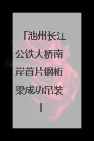 池州长江公铁大桥南岸首片钢桁梁成功吊装