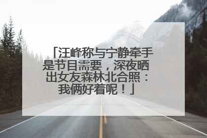 汪峰称与宁静牵手是节目需要，深夜晒出女友森林北合照：我俩好着呢！