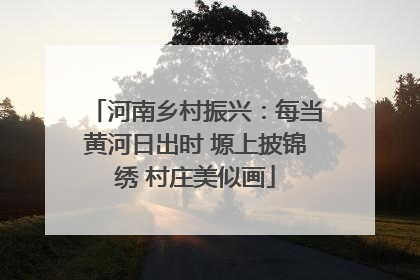 河南乡村振兴：每当黄河日出时 塬上披锦绣 村庄美似画