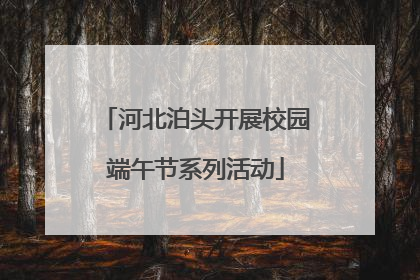 河北泊头开展校园端午节系列活动