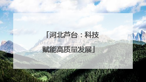 河北芦台：科技赋能高质量发展