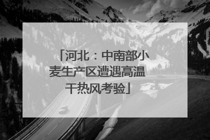 河北：中南部小麦生产区遭遇高温干热风考验