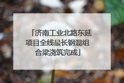 济南工业北路东延项目全线最长钢混组合梁浇筑完成