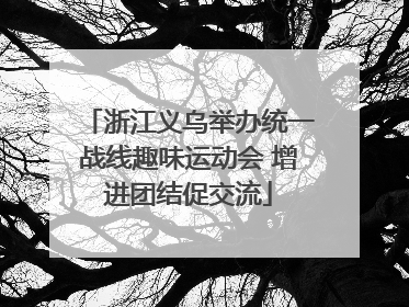 浙江义乌举办统一战线趣味运动会 增进团结促交流