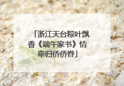 浙江天台粽叶飘香《端午家书》情牵归侨侨眷
