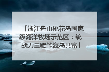 浙江舟山桃花岛国家级海洋牧场示范区：统战力量赋能海岛共富