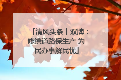 清风头条丨双牌：修缮道路保生产 为民办事解民忧