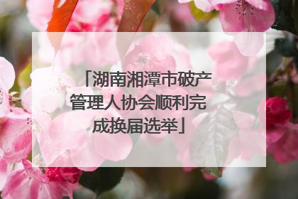 湖南湘潭市破产管理人协会顺利完成换届选举
