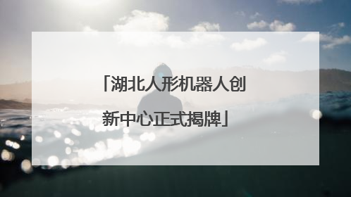 湖北人形机器人创新中心正式揭牌