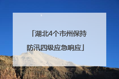 湖北4个市州保持防汛四级应急响应