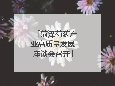 菏泽芍药产业高质量发展座谈会召开
