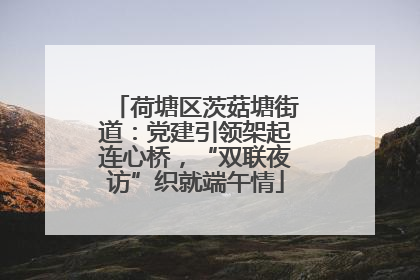 荷塘区茨菇塘街道：党建引领架起连心桥，“双联夜访”织就端午情