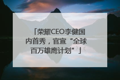 荣耀CEO李健国内首秀，官宣“全球百万雄鹰计划”