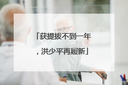 获提拔不到一年，洪少平再履新
