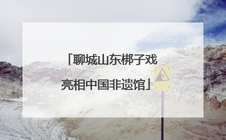 聊城山东梆子戏亮相中国非遗馆