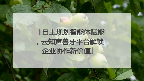 自主规划智能体赋能，云知声兽牙平台解锁企业协作新价值