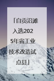 自贡沿滩入选2025年省工业技术改造试点县