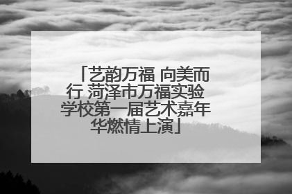 艺韵万福 向美而行 菏泽市万福实验学校第一届艺术嘉年华燃情上演