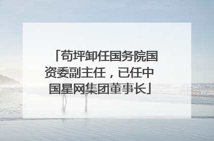 苟坪卸任国务院国资委副主任，已任中国星网集团董事长