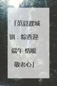 范县濮城镇：粽香迎端午 情暖敬老心