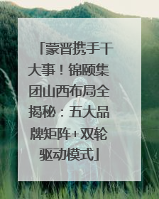 蒙晋携手干大事！锦颐集团山西布局全揭秘：五大品牌矩阵+双轮驱动模式