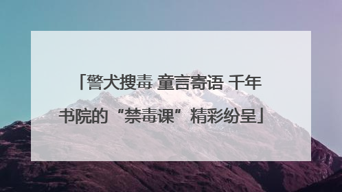警犬搜毒 童言寄语 千年书院的“禁毒课”精彩纷呈