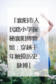 襄阳市人民路小学探秘襄阳博物馆：穿越千年触摸历史脉搏