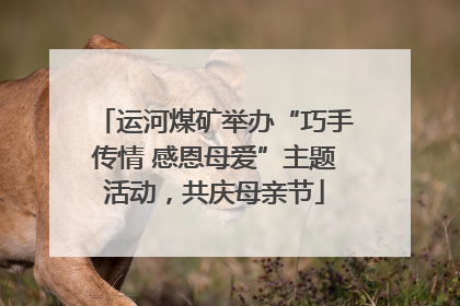 运河煤矿举办“巧手传情 感恩母爱”主题活动，共庆母亲节