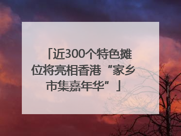 近300个特色摊位将亮相香港“家乡市集嘉年华”