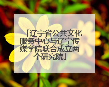 辽宁省公共文化服务中心与辽宁传媒学院联合成立两个研究院