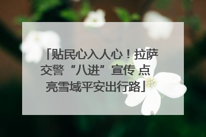 贴民心入人心！拉萨交警“八进”宣传 点亮雪域平安出行路