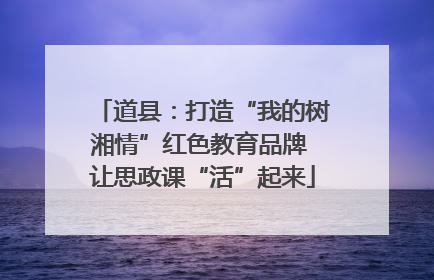 道县：打造“我的树湘情”红色教育品牌 让思政课“活”起来