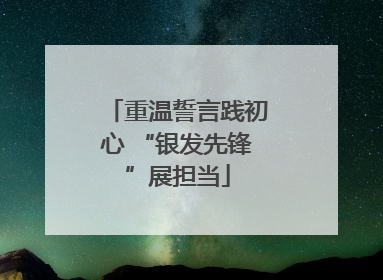 重温誓言践初心 “银发先锋”展担当