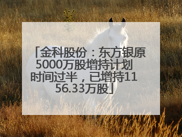金科股份：东方银原5000万股增持计划时间过半，已增持1156.33万股