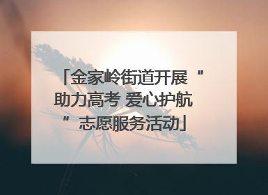 金家岭街道开展“助力高考 爱心护航”志愿服务活动